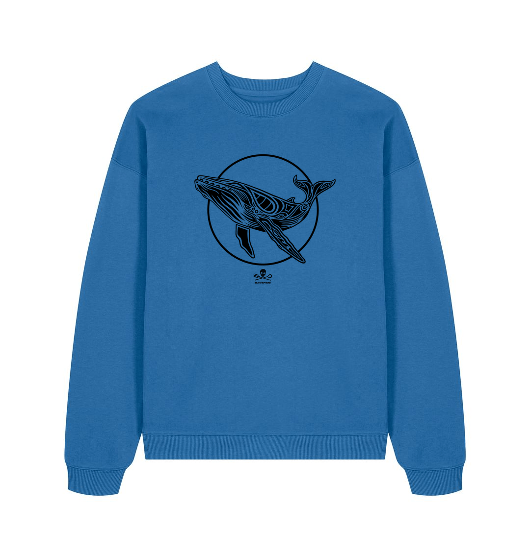 Mindful Blue Printed Sweater Front